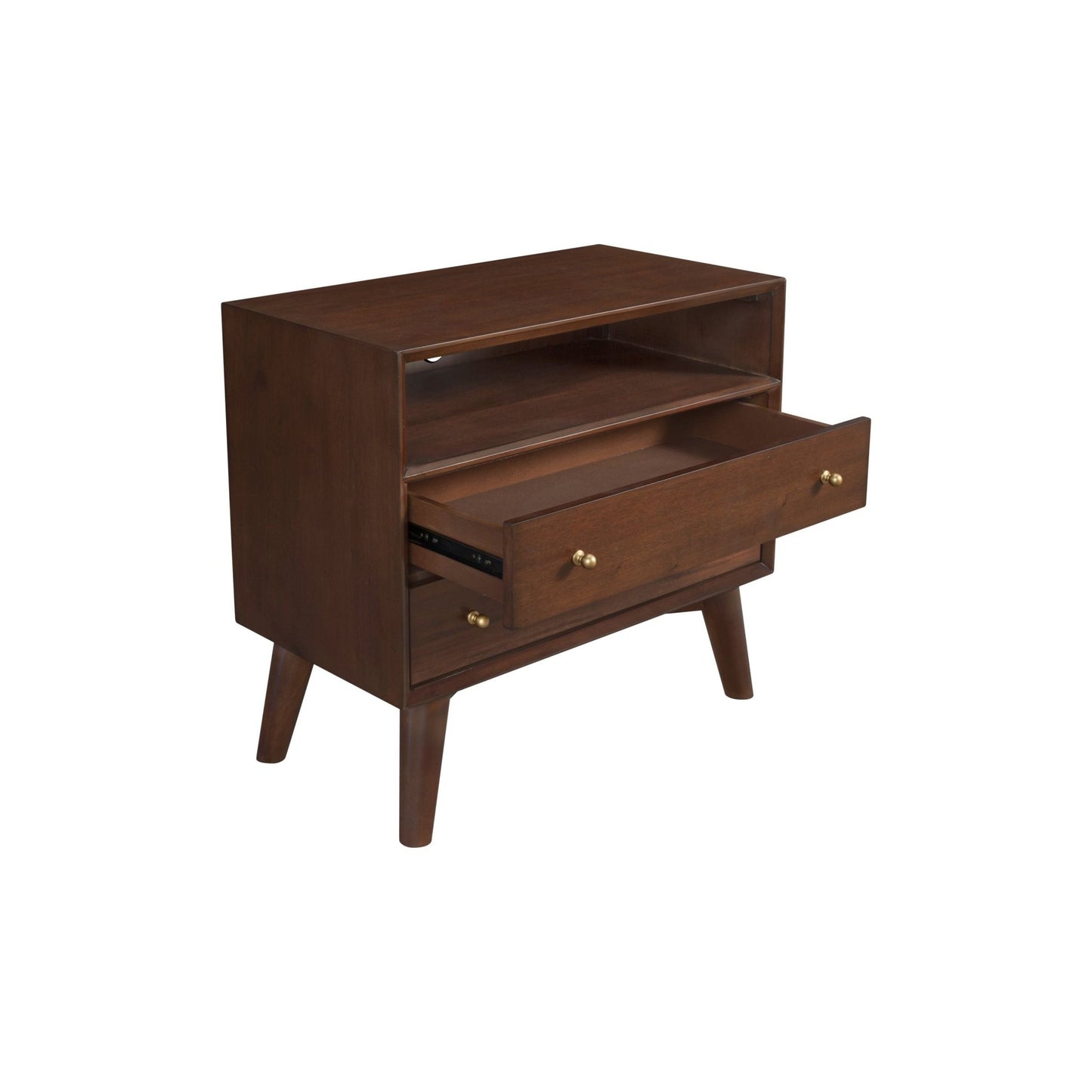 Flynn Large Nightstand, Walnut - Alpine Furniture