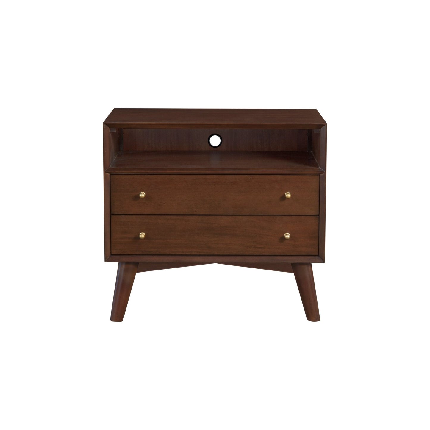 Flynn Large Nightstand, Walnut - Alpine Furniture