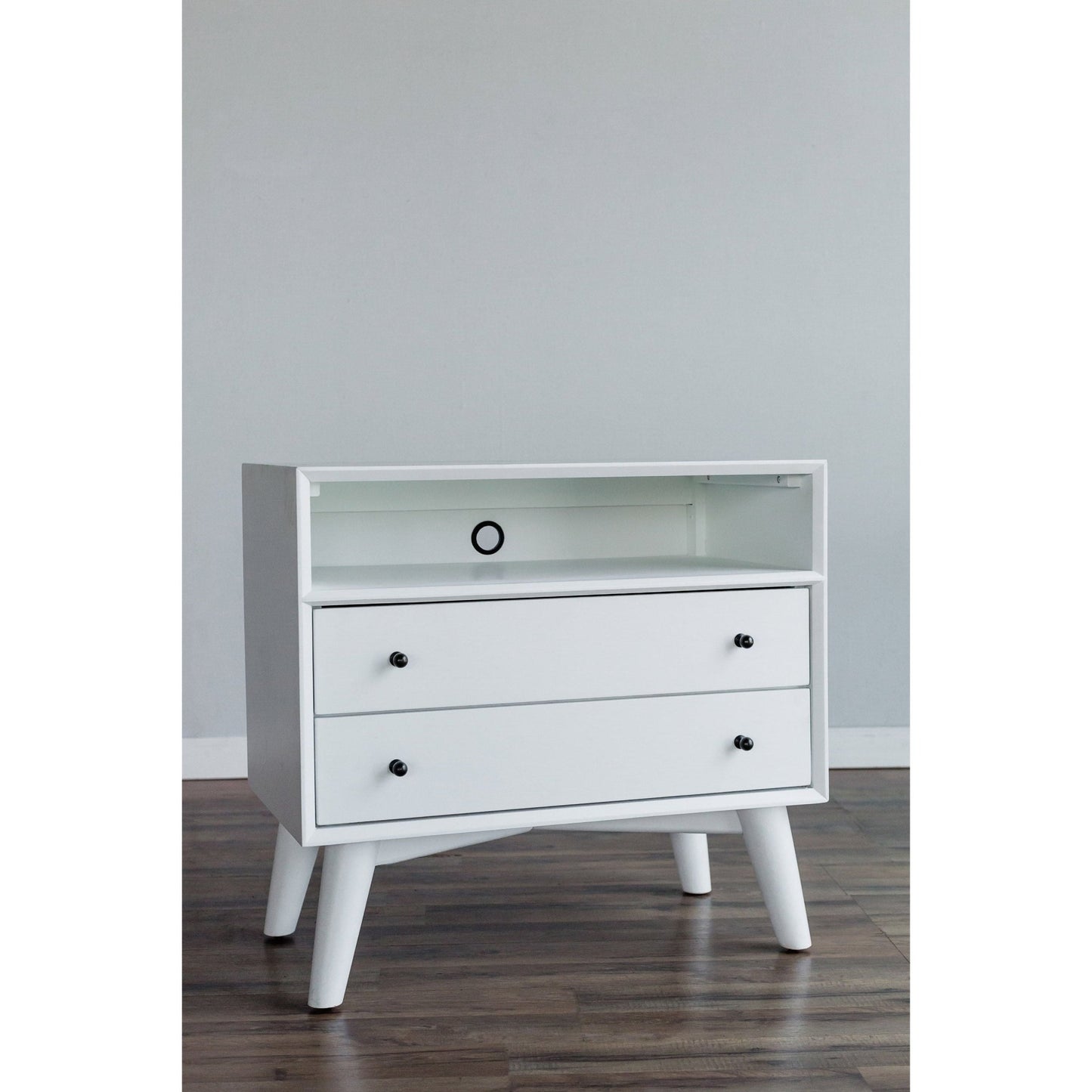 Flynn Large Nightstand, White - Alpine Furniture