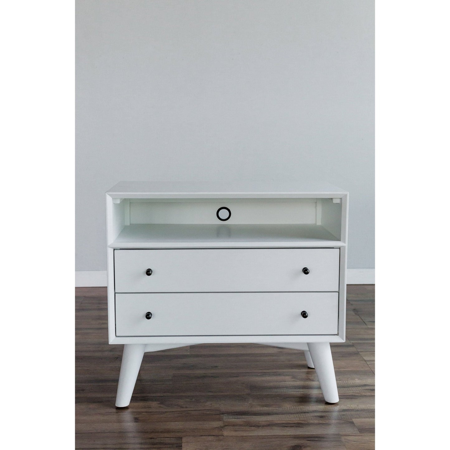 Flynn Large Nightstand, White - Alpine Furniture