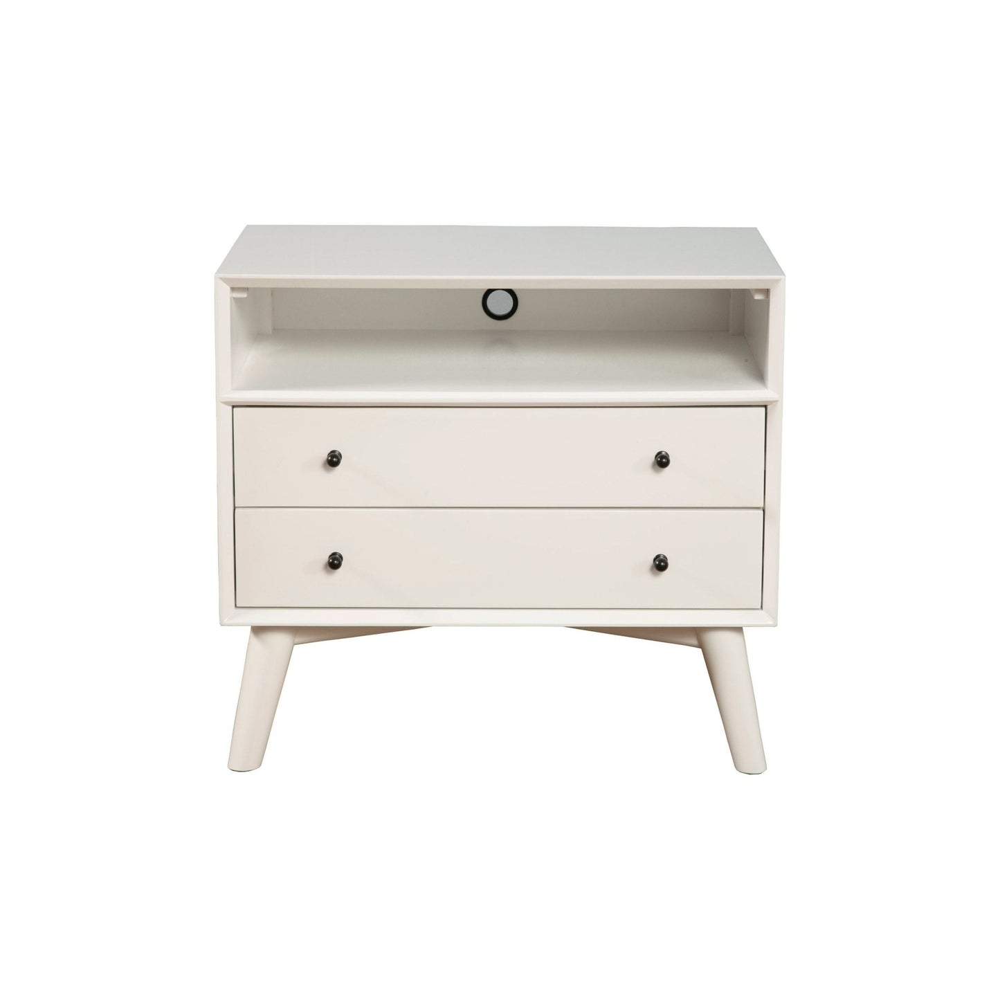 Flynn Large Nightstand, White - Alpine Furniture