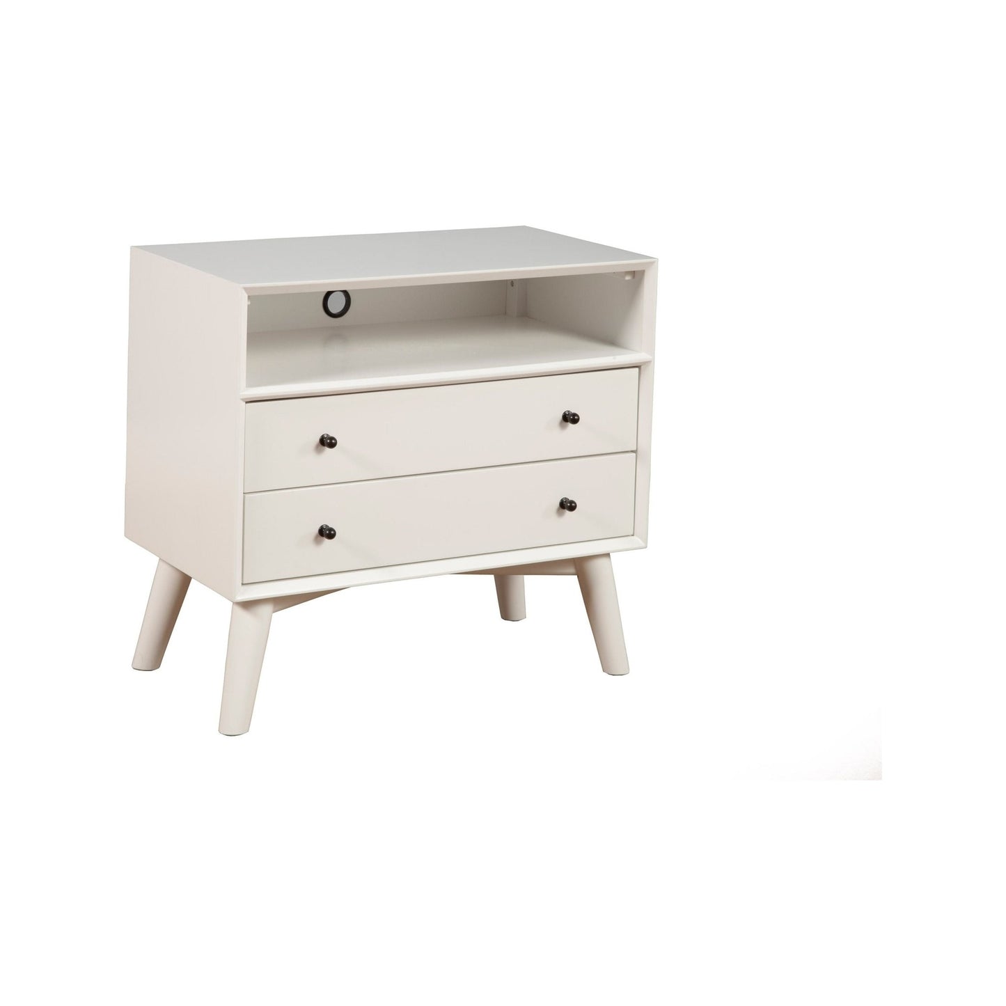 Flynn Large Nightstand, White - Alpine Furniture