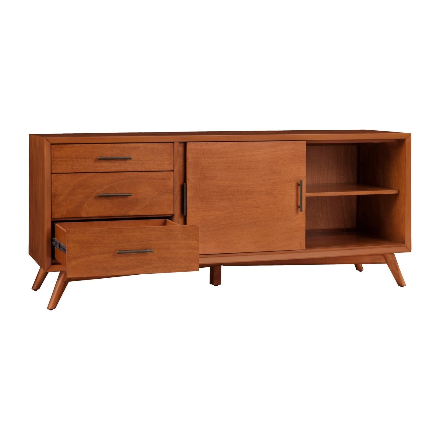 Flynn Large TV Console, Acorn - Alpine Furniture