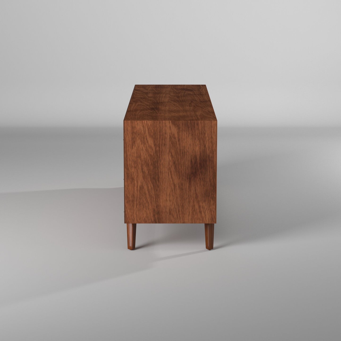 Flynn Large TV Console, Acorn/White - Alpine Furniture