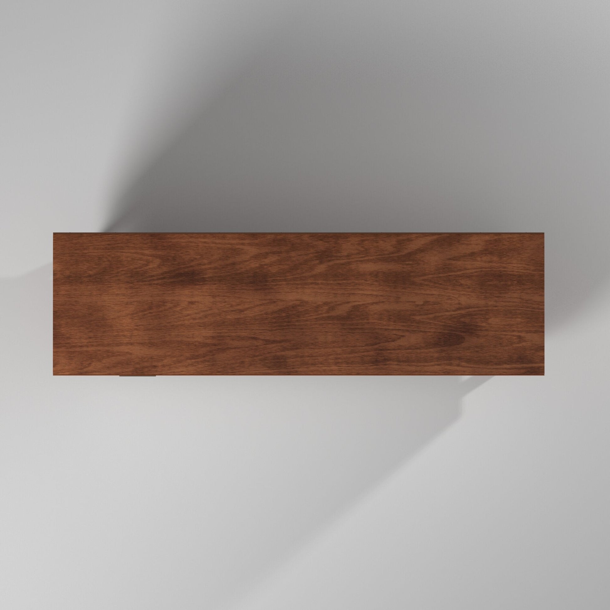 Flynn Large TV Console, Acorn/White - Alpine Furniture