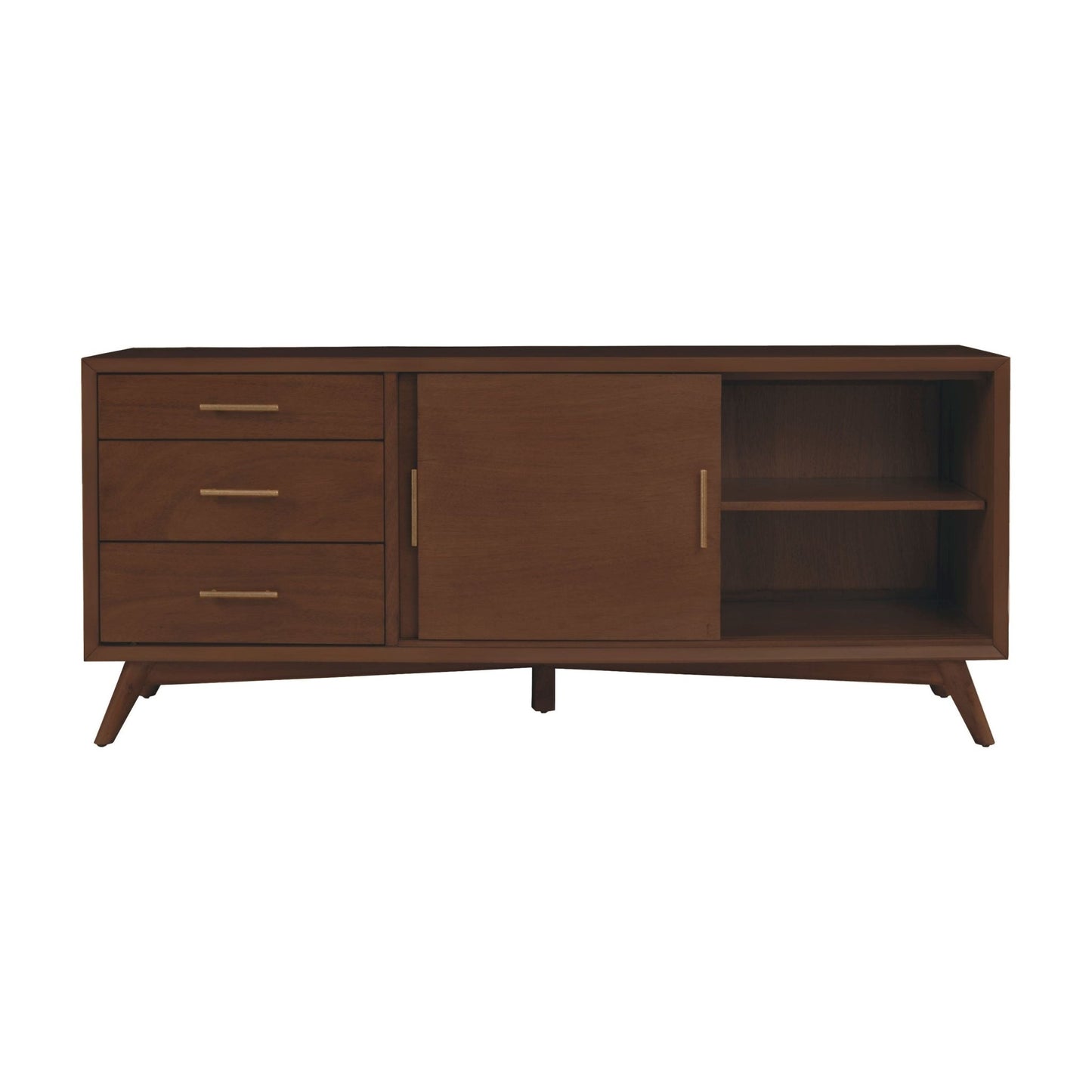 Flynn Large TV Console, Walnut - Alpine Furniture