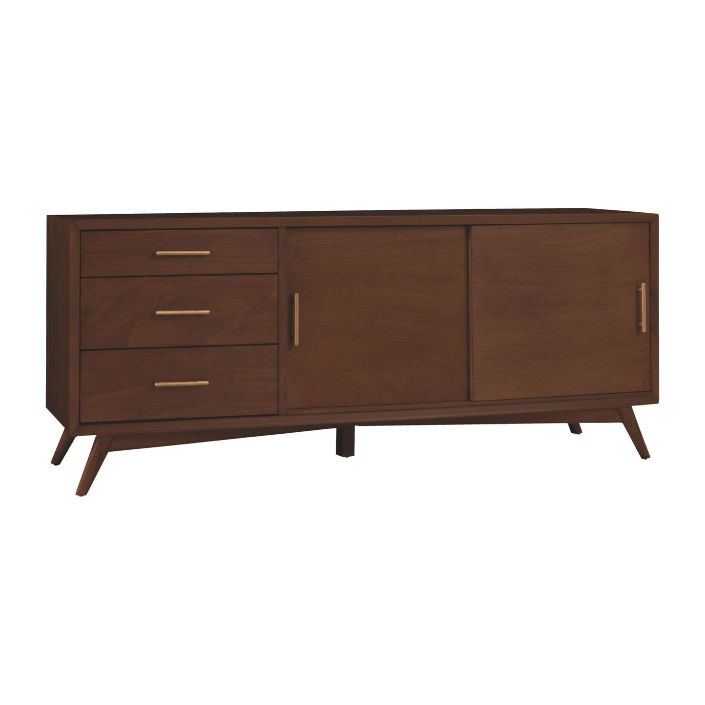 Flynn Large TV Console, Walnut - Alpine Furniture