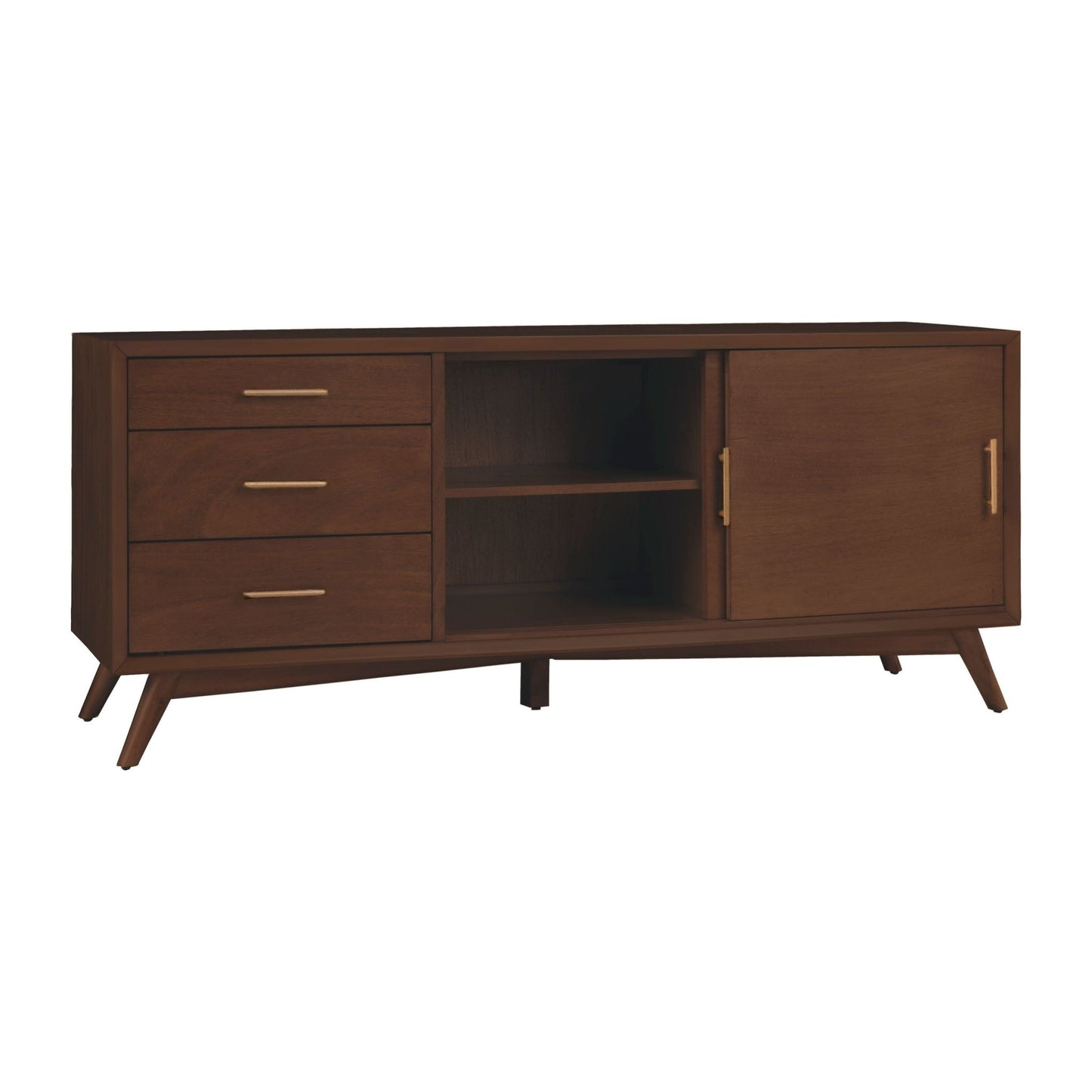 Flynn Large TV Console, Walnut - Alpine Furniture