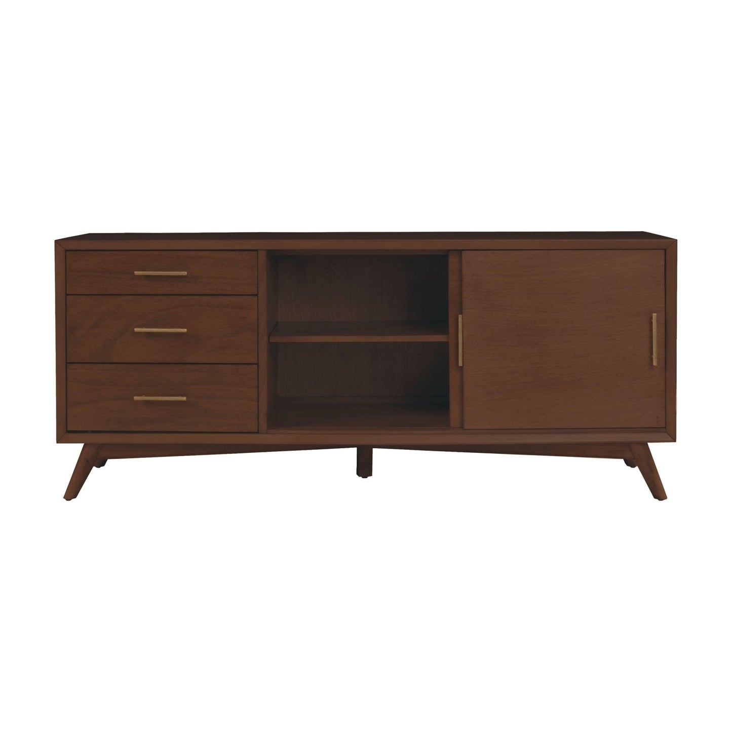 Flynn Large TV Console, Walnut - Alpine Furniture