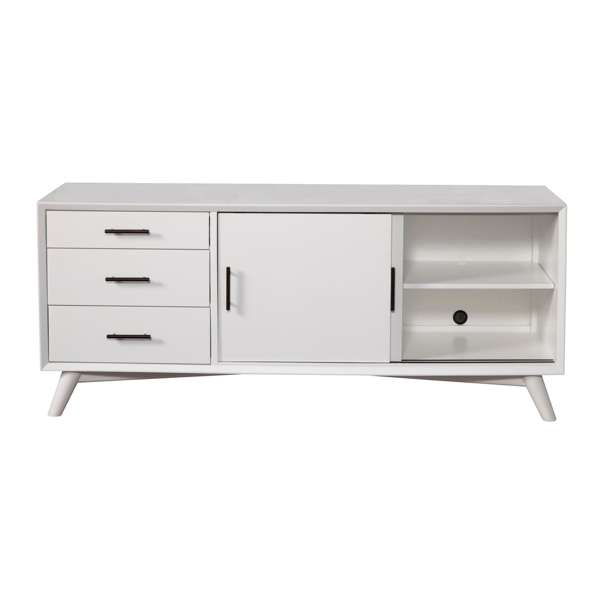 Flynn Large TV Console, White - Alpine Furniture