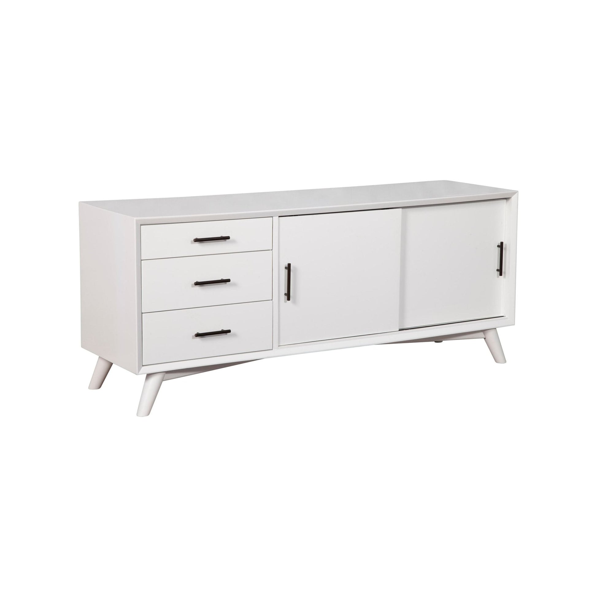 Flynn Large TV Console, White - Alpine Furniture
