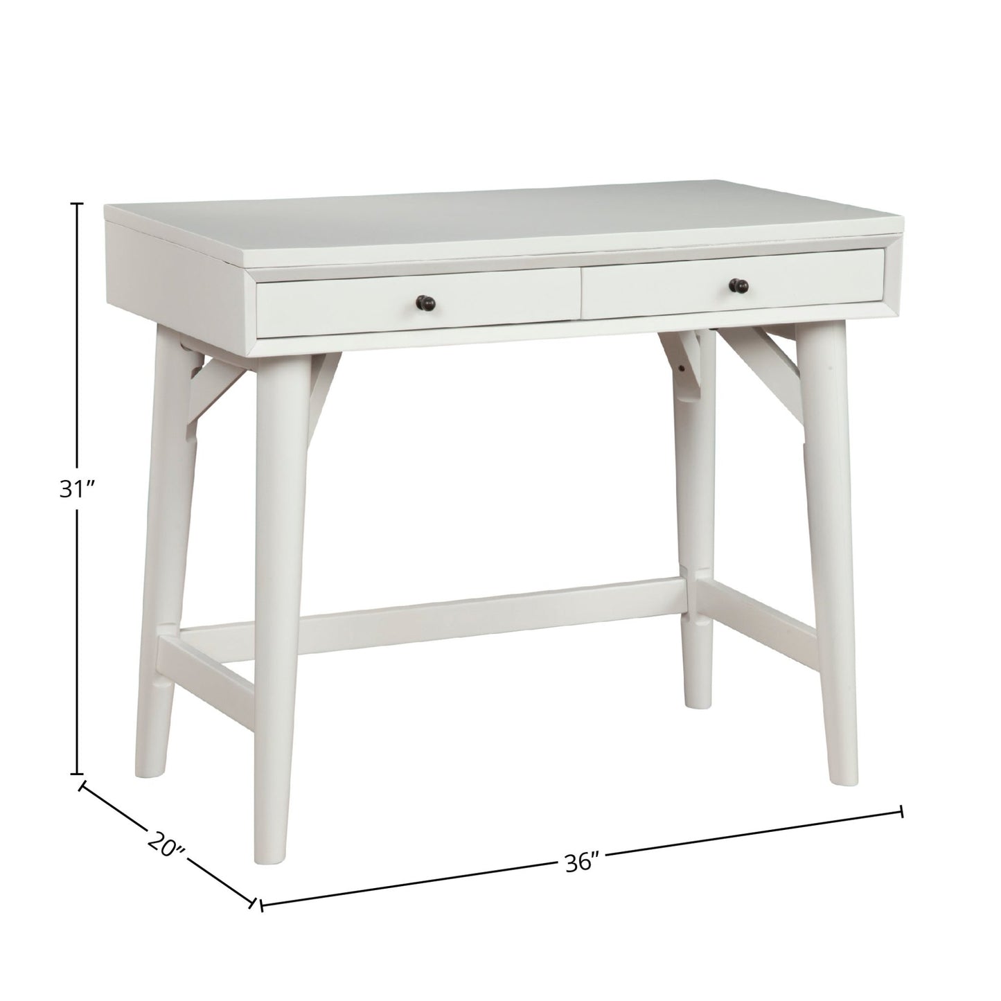 Flynn Mini Desk, White - Alpine Furniture