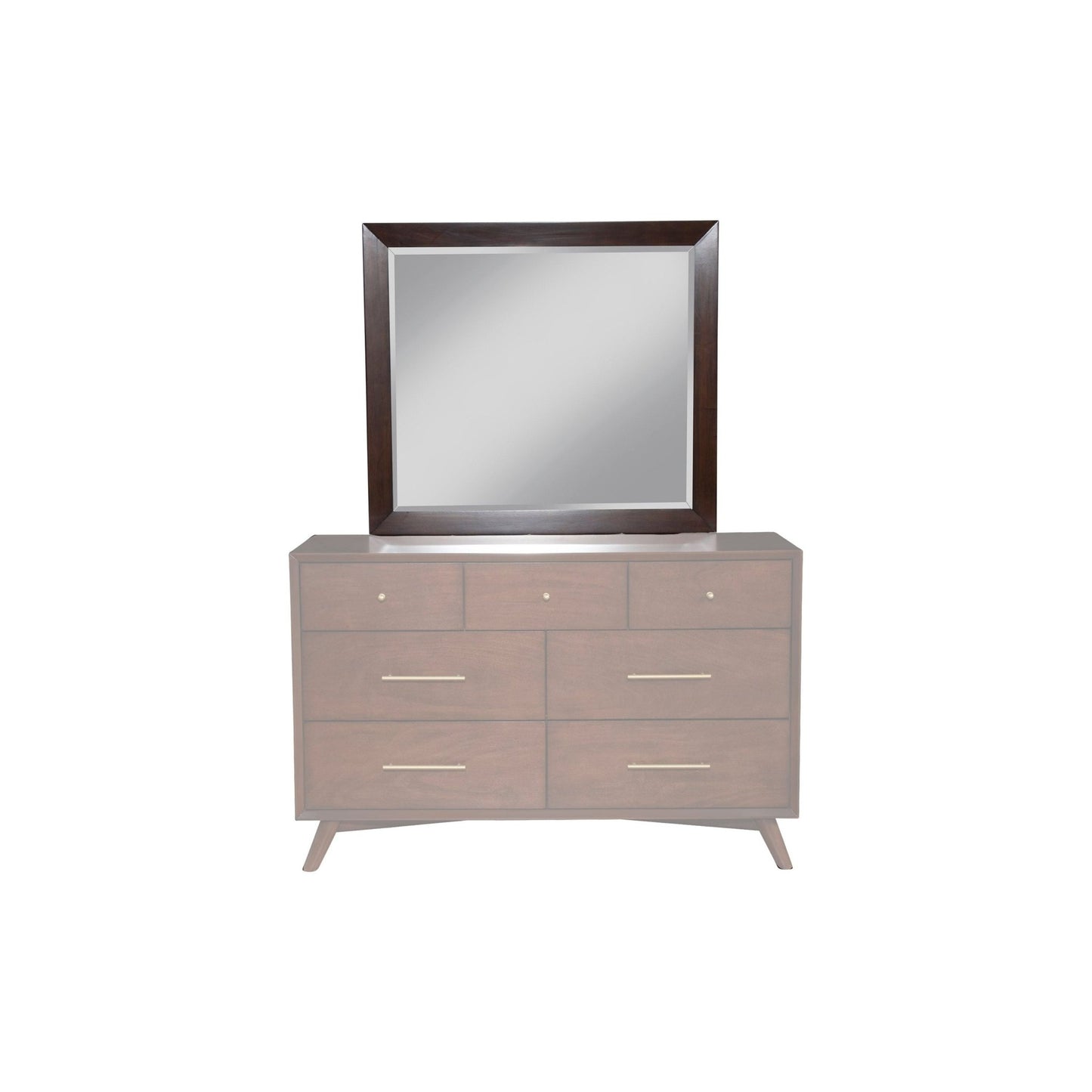 Flynn Mirror, Walnut - Alpine Furniture