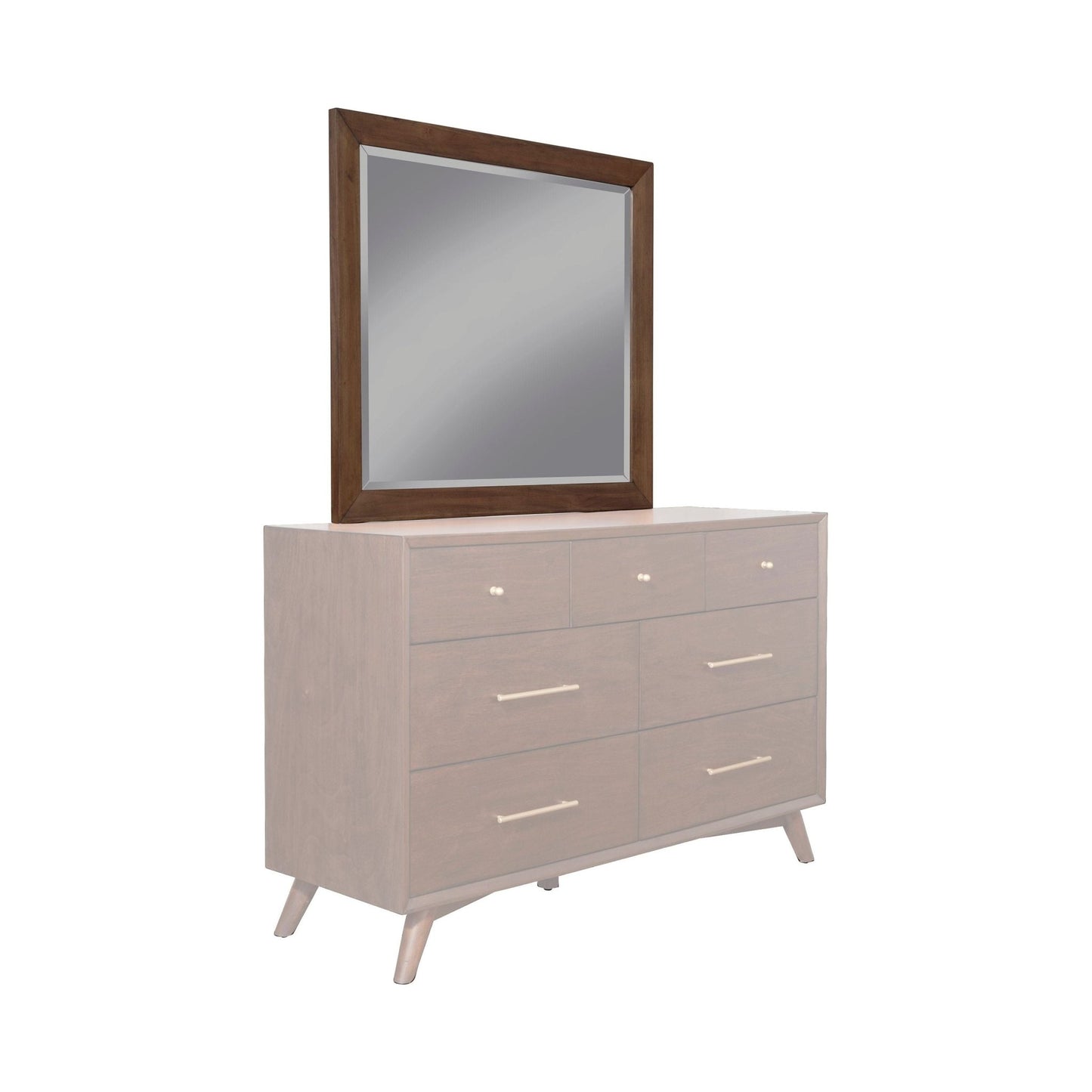 Flynn Mirror, Walnut - Alpine Furniture