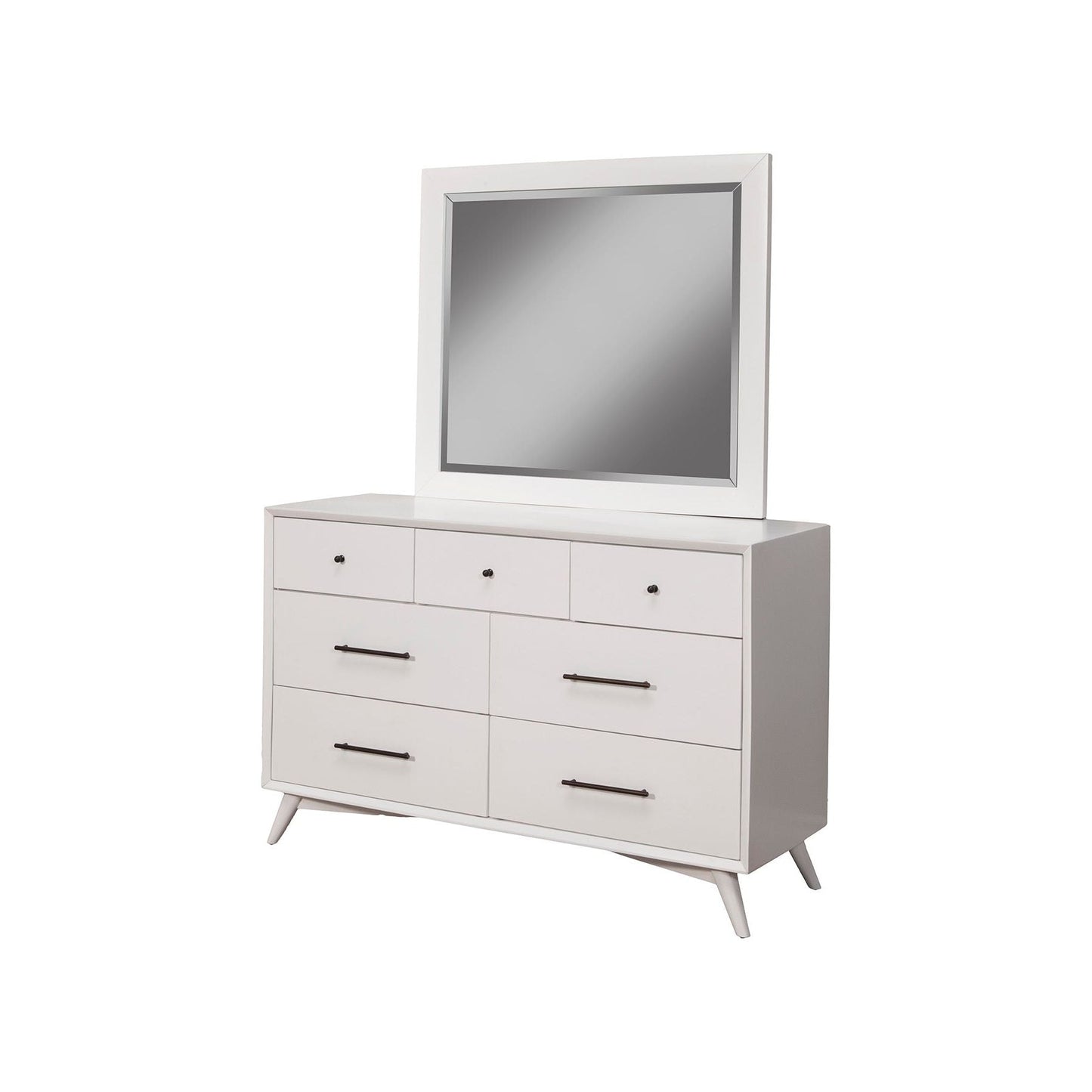 Flynn Mirror, White - Alpine Furniture