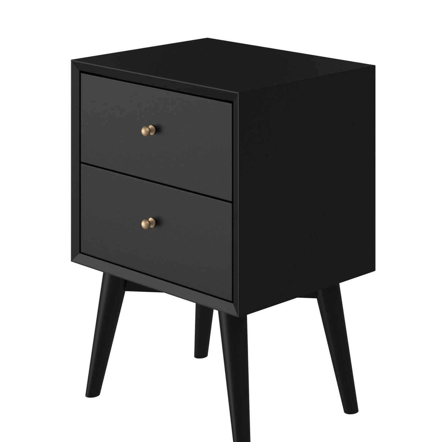 Flynn Nightstand, Black - Alpine Furniture