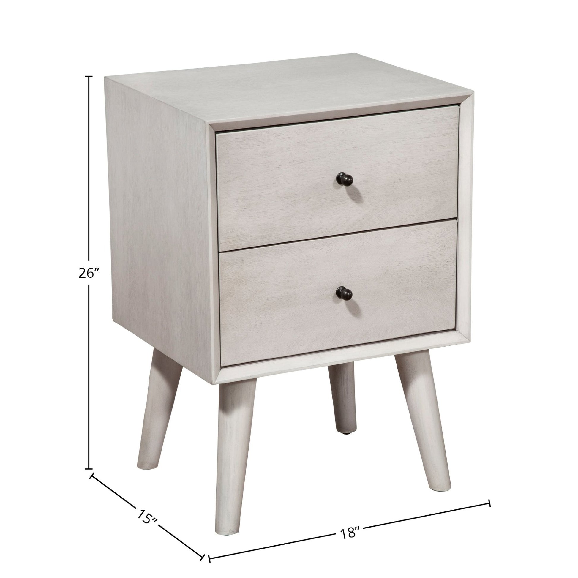 Flynn Nightstand, Gray - Alpine Furniture