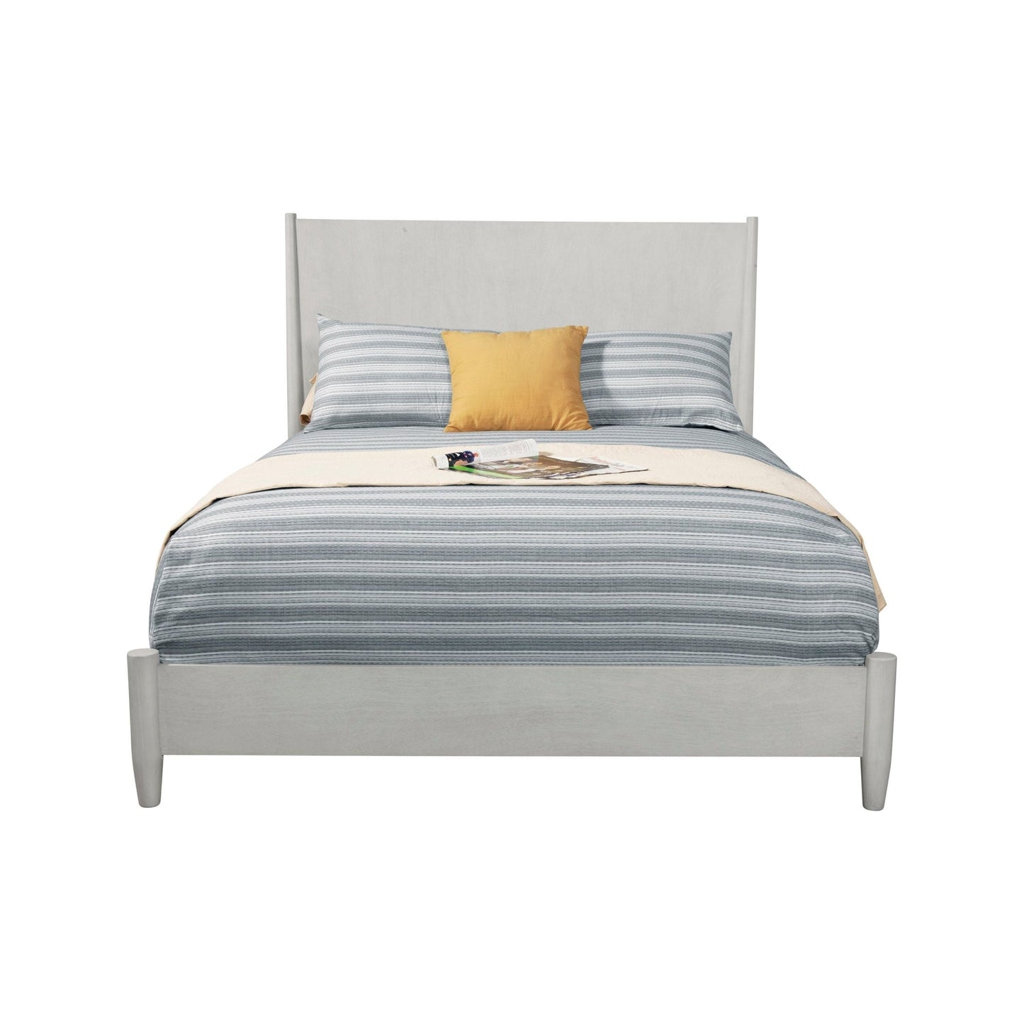 Flynn Panel Bed, Gray - Alpine Furniture