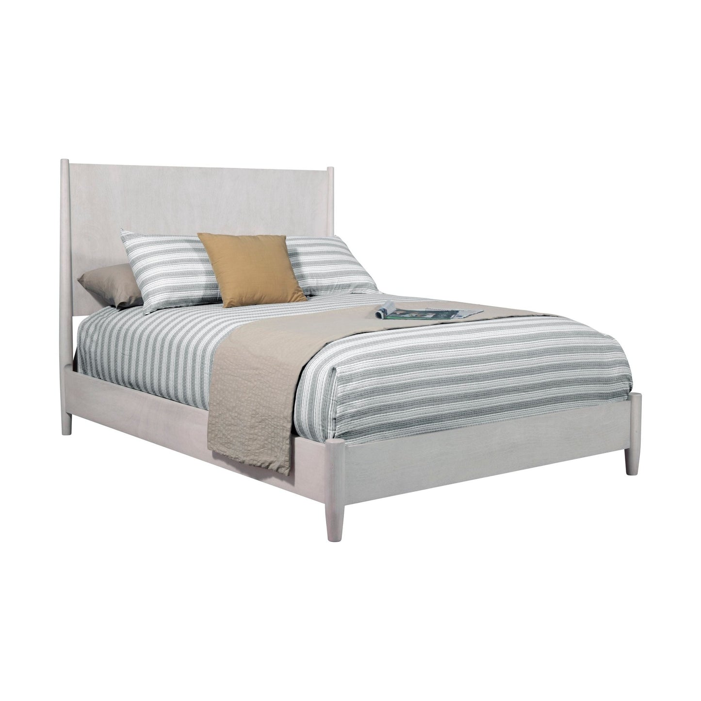 Flynn Panel Bed, Gray - Alpine Furniture