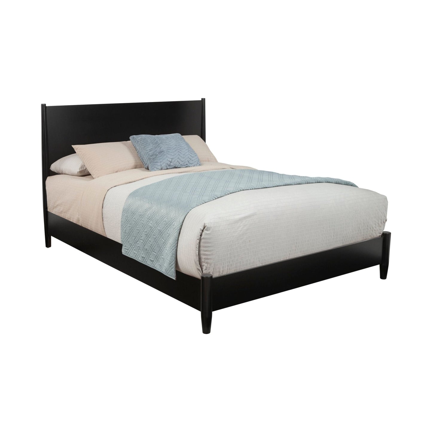Flynn Platform Bed, Black - Alpine Furniture