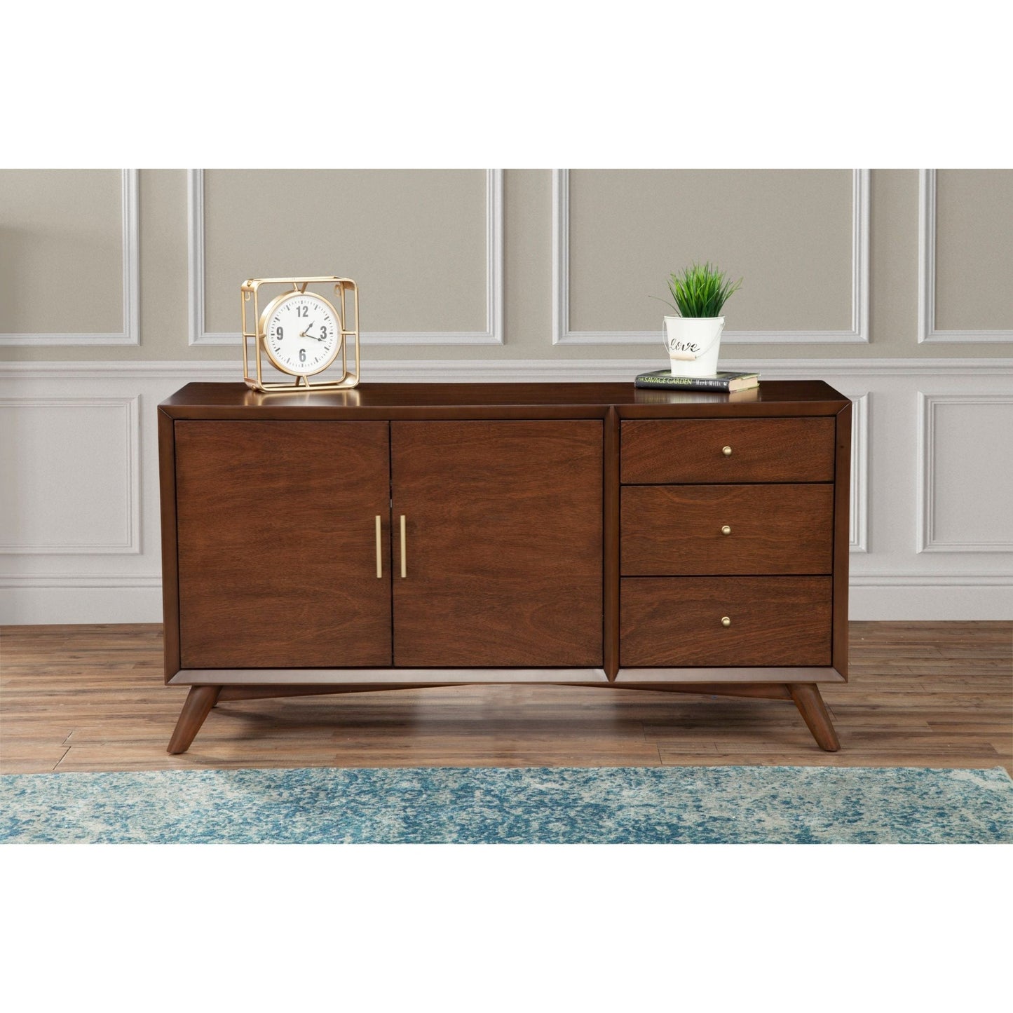 Flynn Sideboard, Walnut - Alpine Furniture