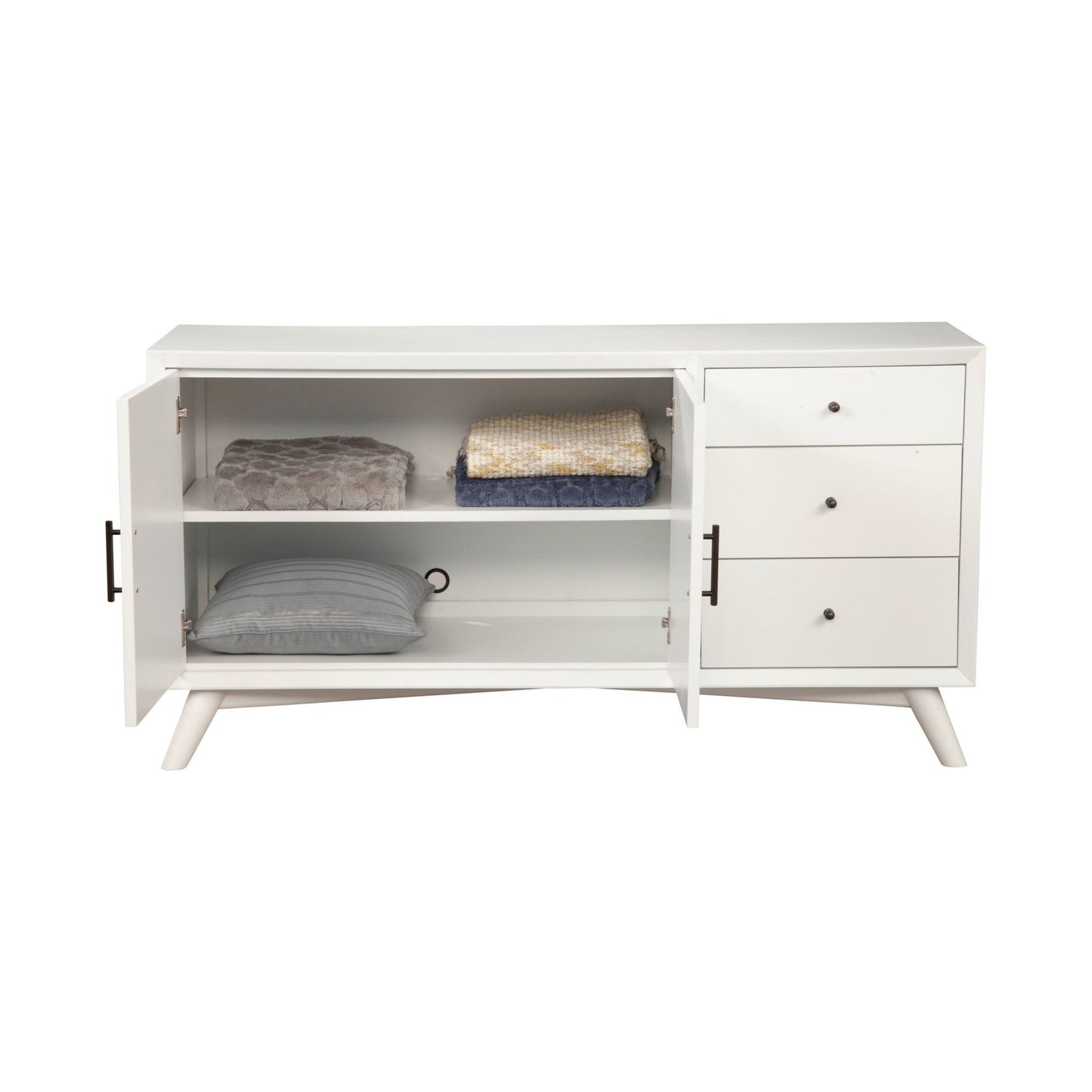 Flynn Sideboard, White - Alpine Furniture