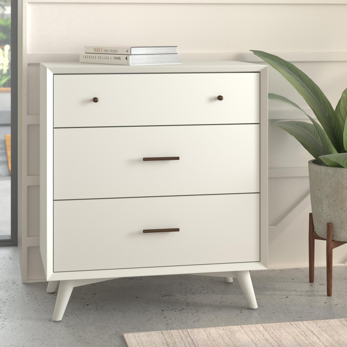 Flynn Small Chest, White - Alpine Furniture