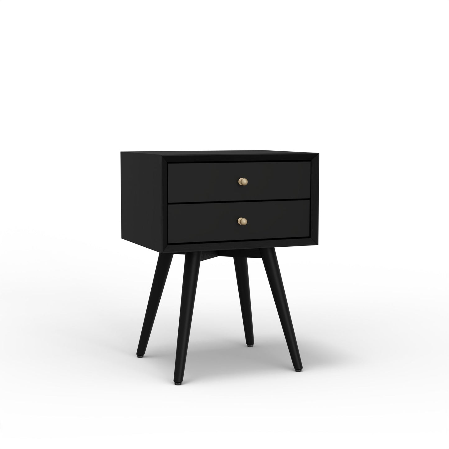 Flynn Small Nightstand, Black - Alpine Furniture