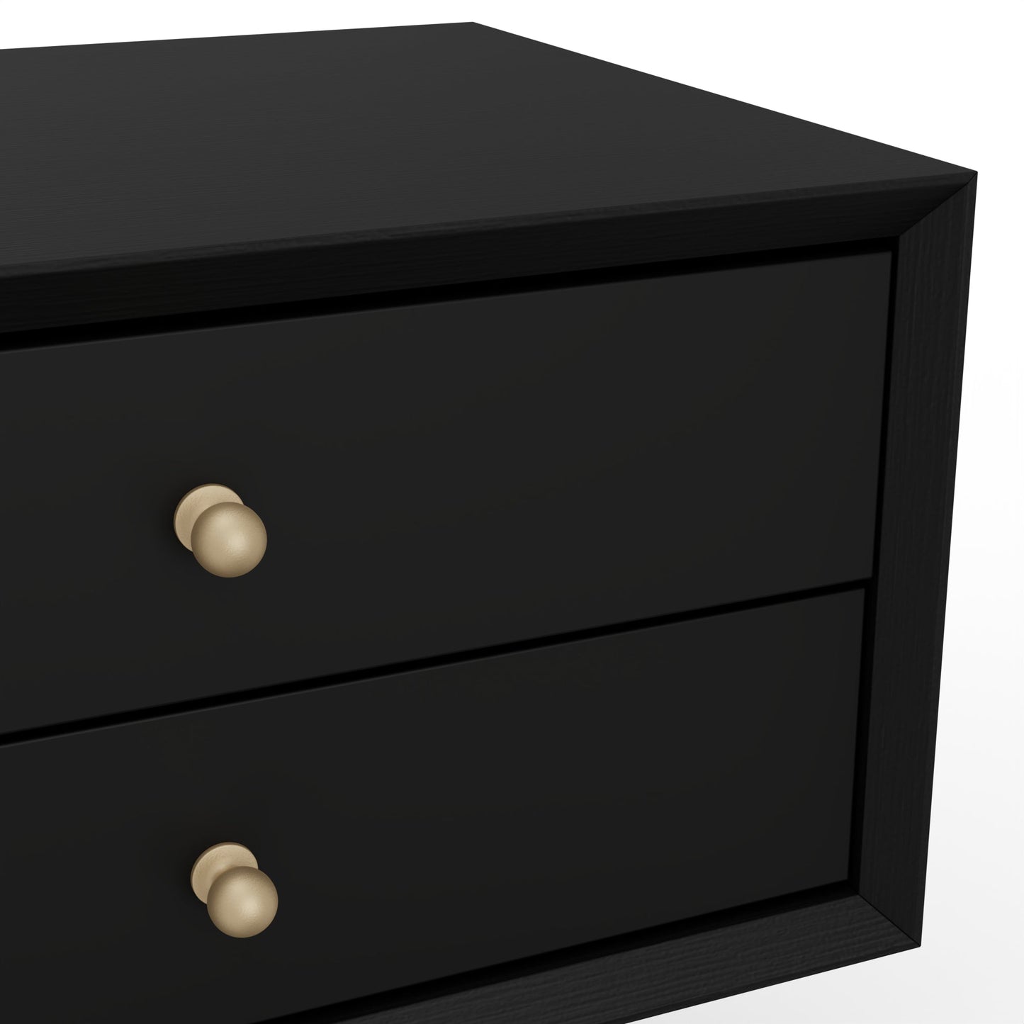 Flynn Small Nightstand, Black - Alpine Furniture
