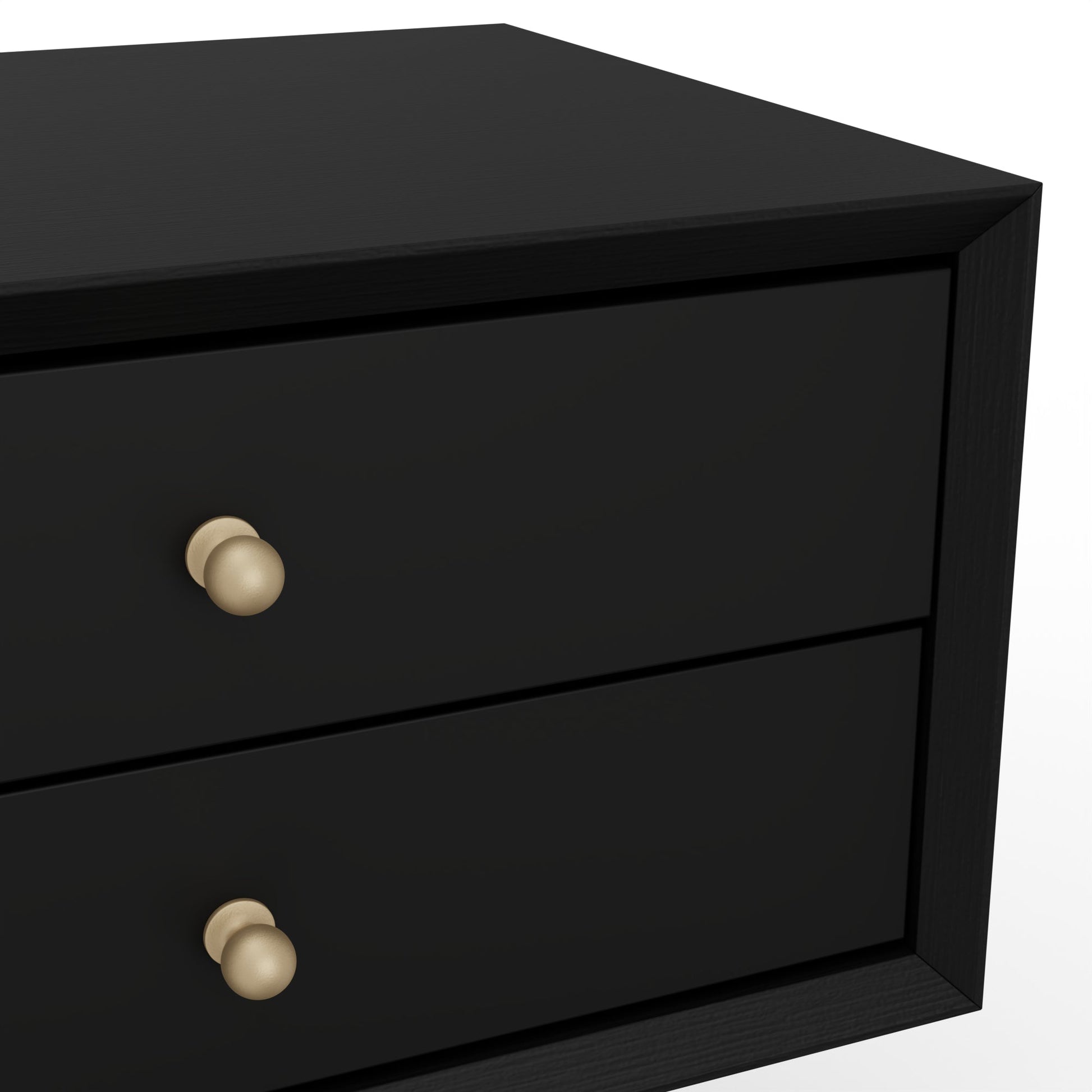Flynn Small Nightstand, Black - Alpine Furniture