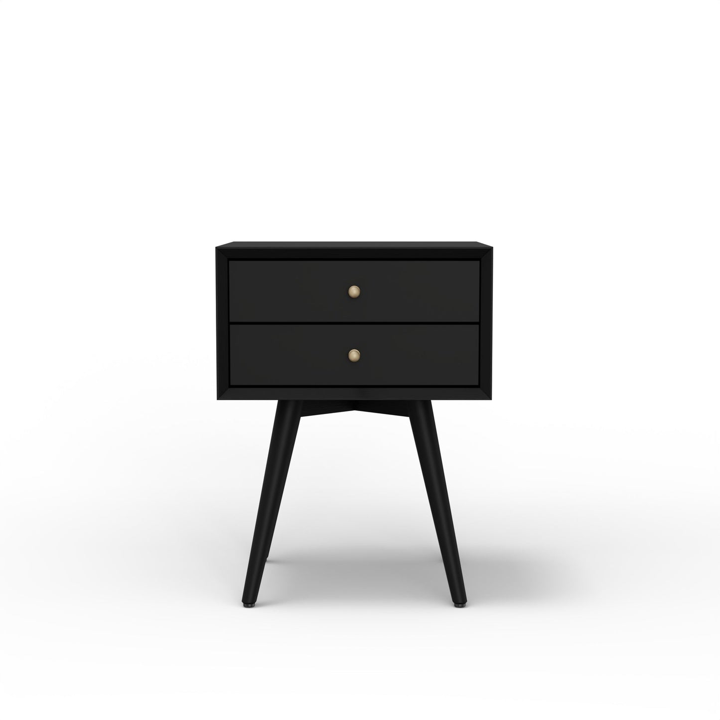 Flynn Small Nightstand, Black - Alpine Furniture