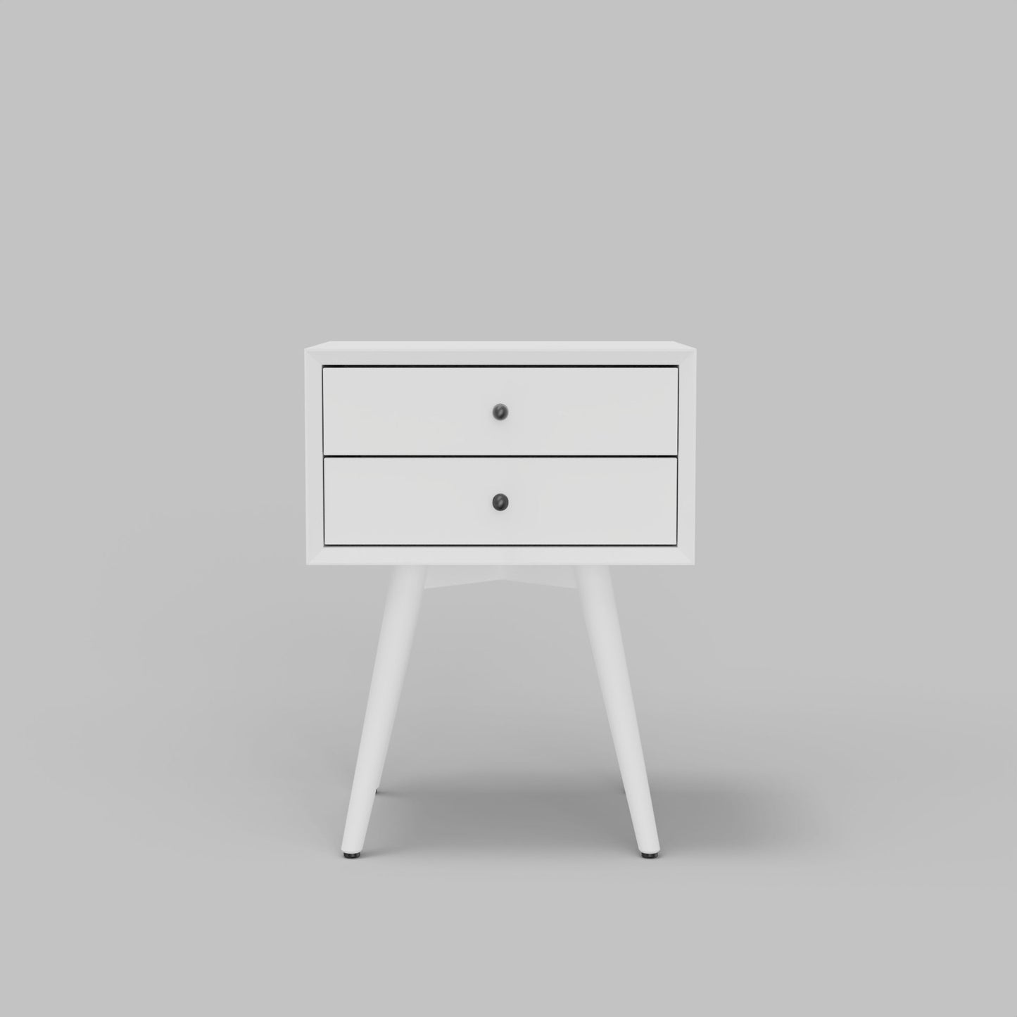 Flynn Small Nightstand, White - Alpine Furniture
