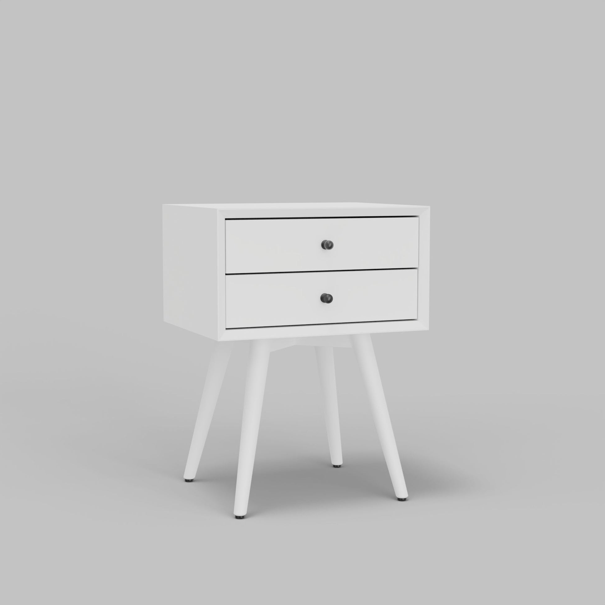 Flynn Small Nightstand, White - Alpine Furniture