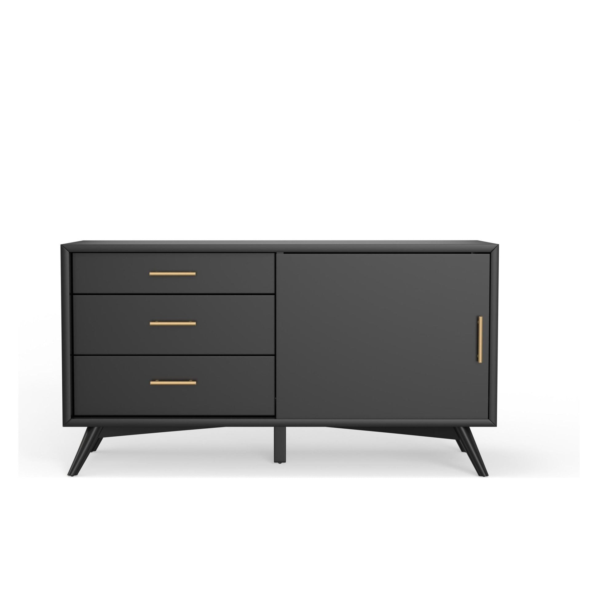 Flynn Small TV Console, Black - Alpine Furniture