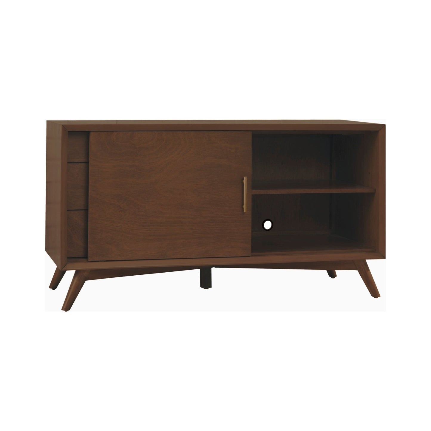 Flynn Small TV Console, Walnut - Alpine Furniture