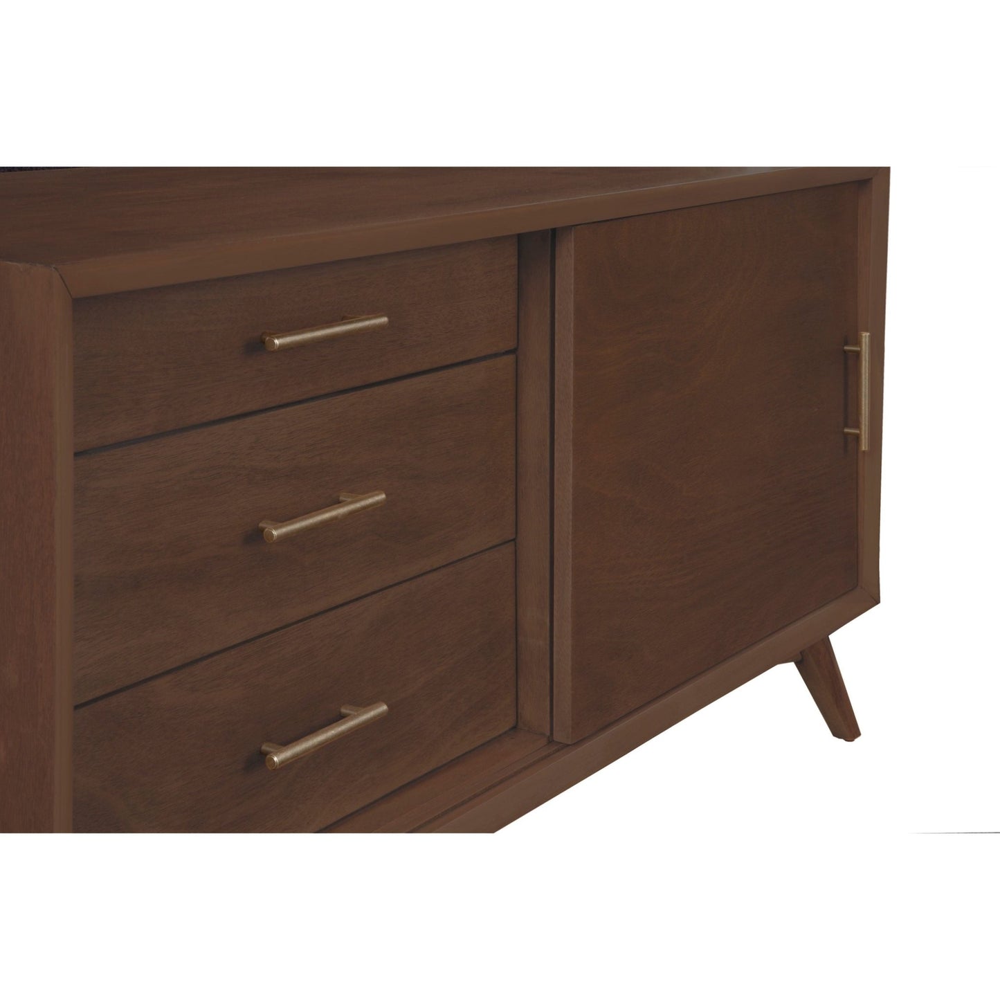 Flynn Small TV Console, Walnut - Alpine Furniture