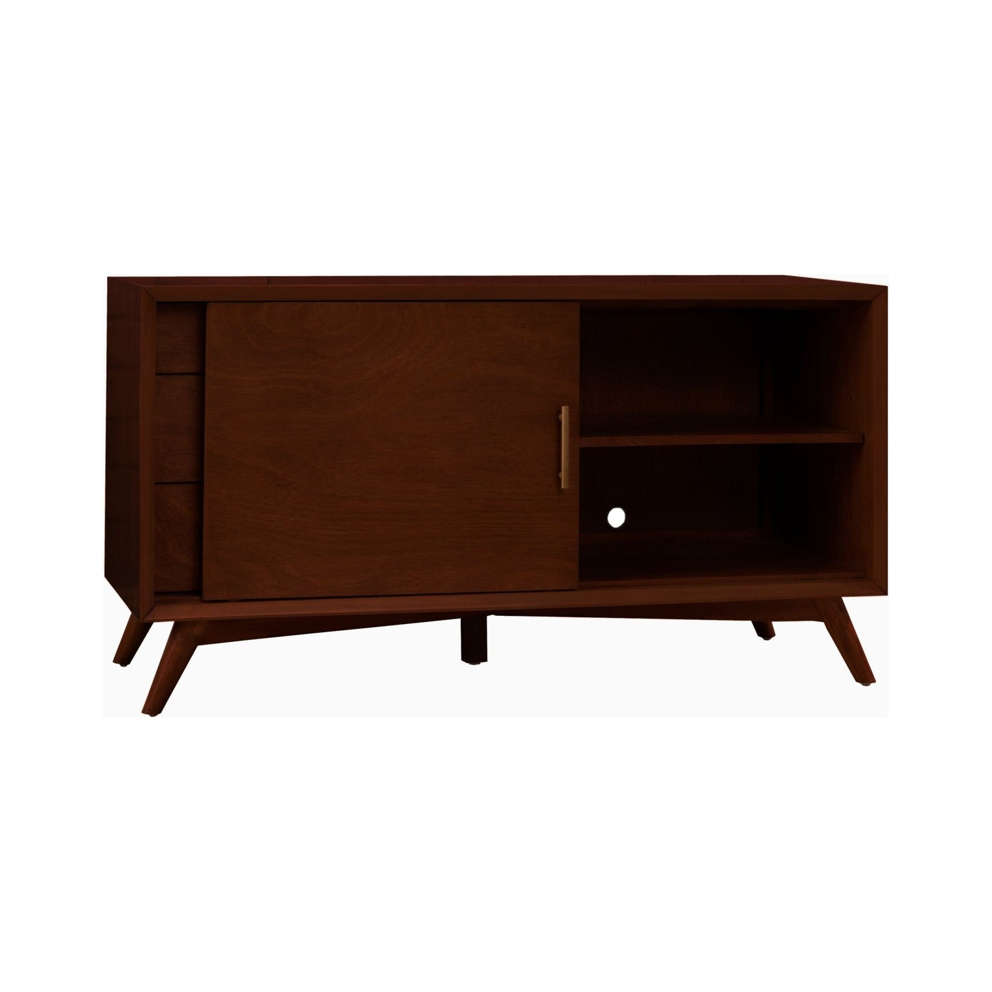 Flynn Small TV Console, Walnut - Alpine Furniture