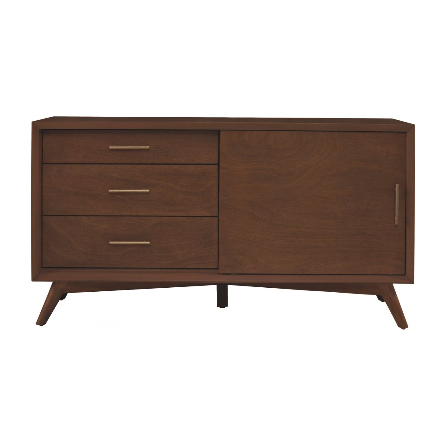 Flynn Small TV Console, Walnut - Alpine Furniture