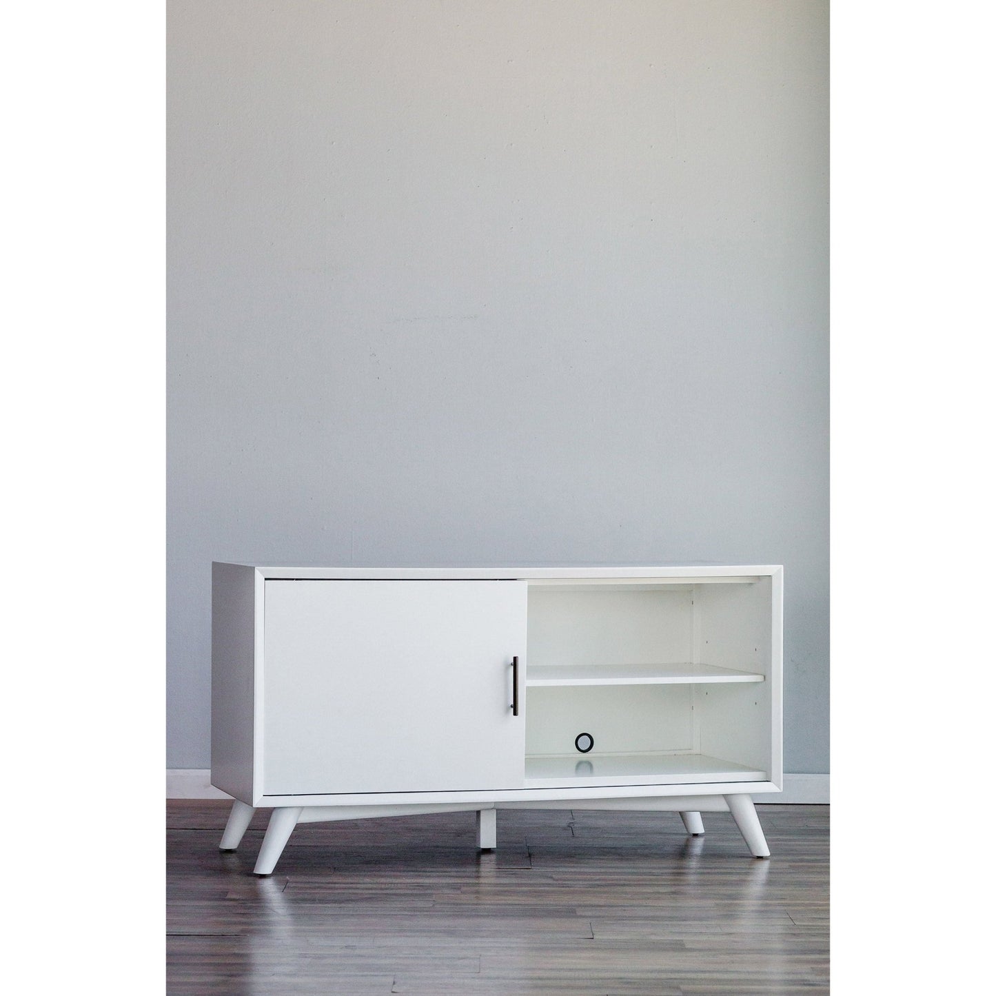 Flynn Small TV Console, White - Alpine Furniture