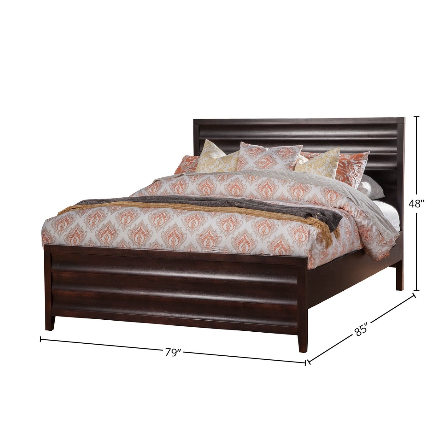Legacy Bed, Black Cherry - Alpine Furniture