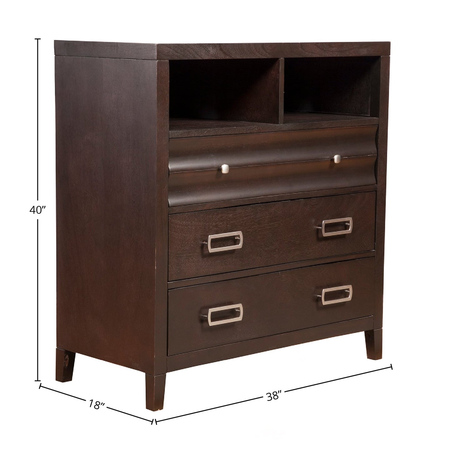 Legacy Media Chest, Black Cherry - Alpine Furniture