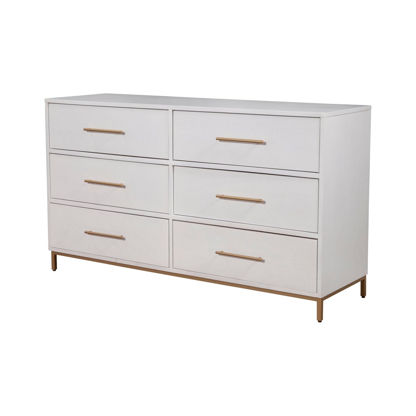 Madelyn Six Drawer Dresser, White - Alpine Furniture