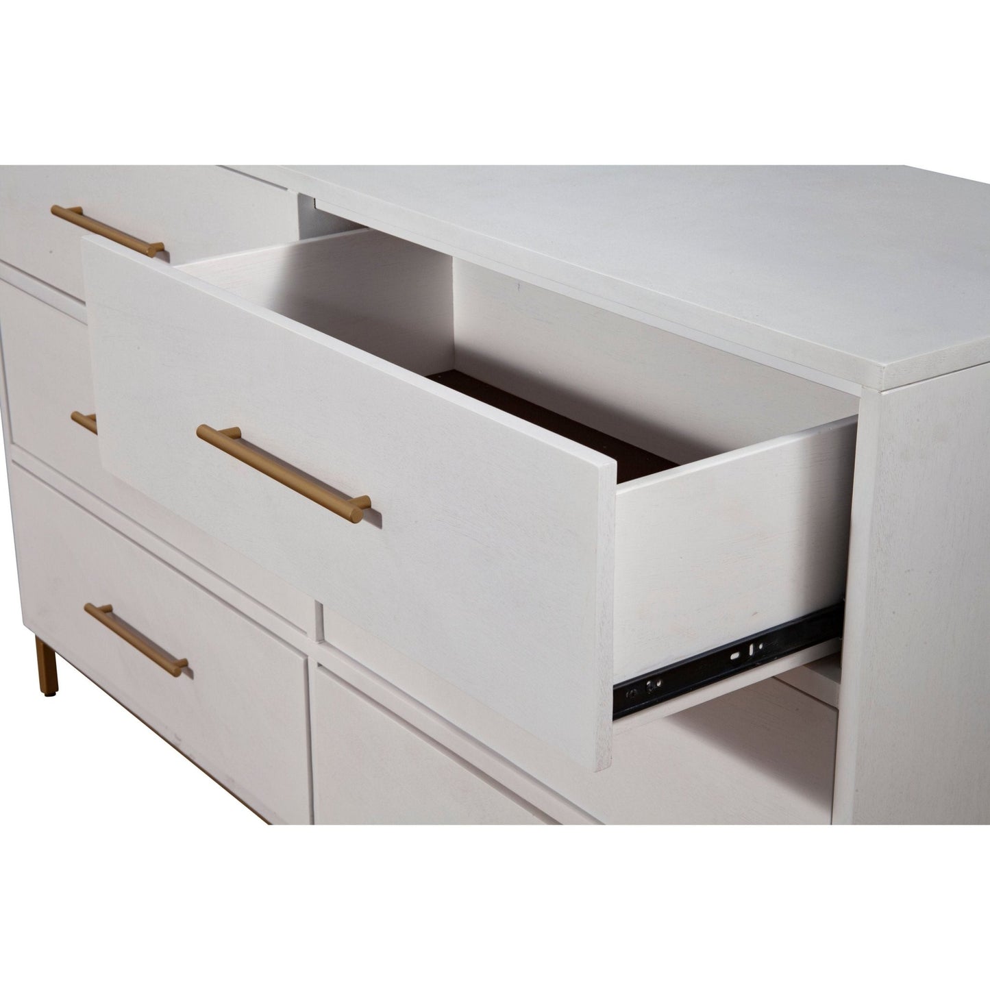 Madelyn Six Drawer Dresser, White - Alpine Furniture