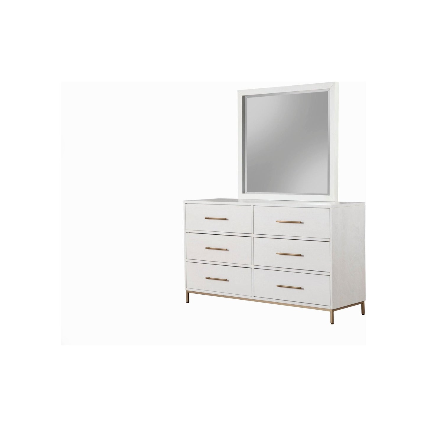 Madelyn Six Drawer Dresser, White - Alpine Furniture