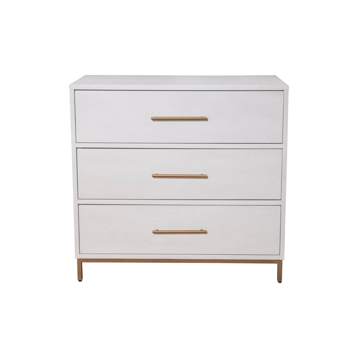 Madelyn Three Drawer Small Chest, White - Alpine Furniture