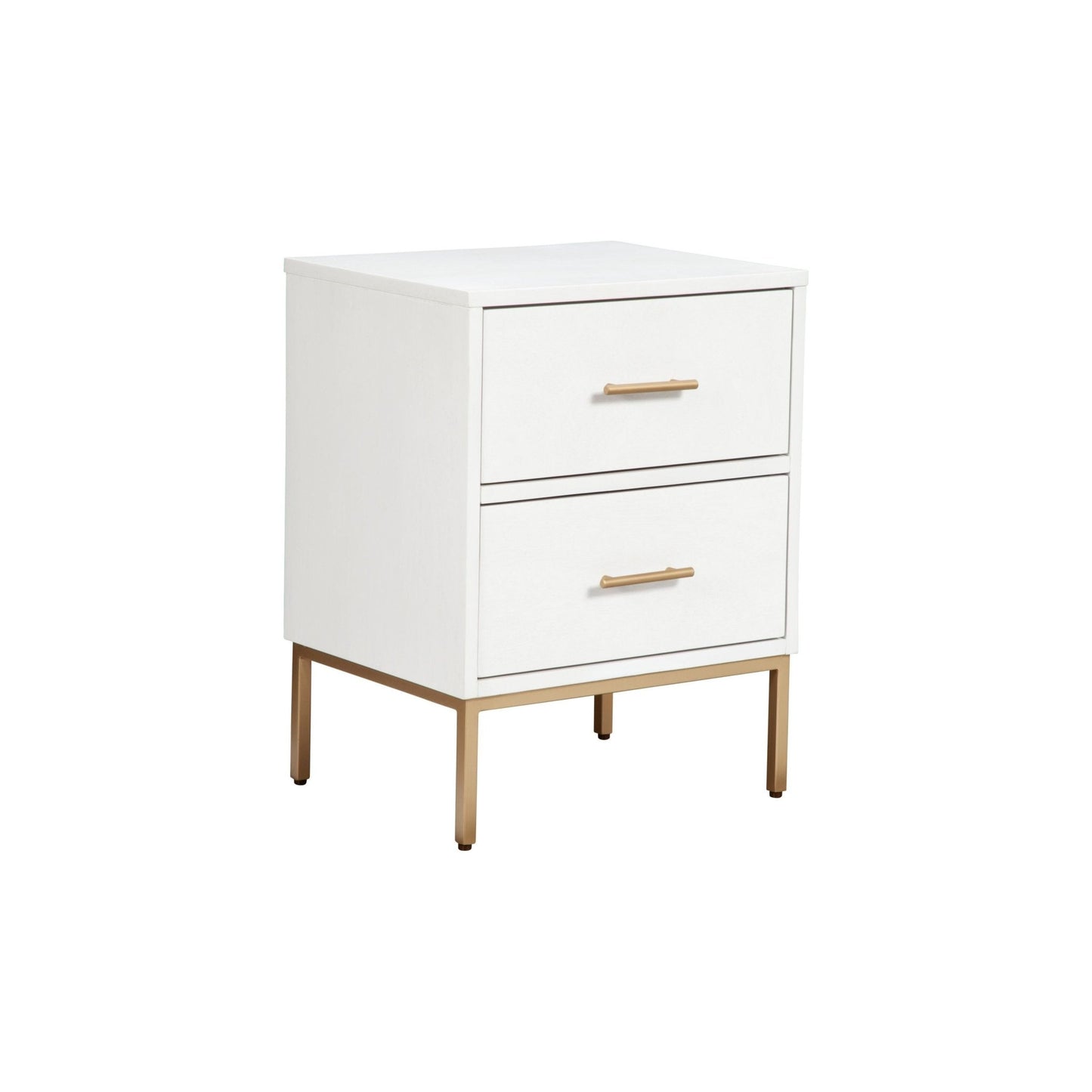 Madelyn Two Drawer Nightstand, White - Alpine Furniture