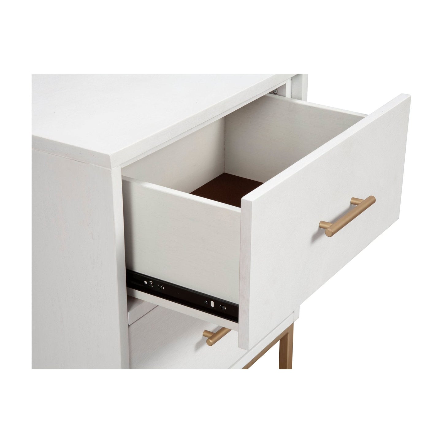 Madelyn Two Drawer Nightstand, White - Alpine Furniture