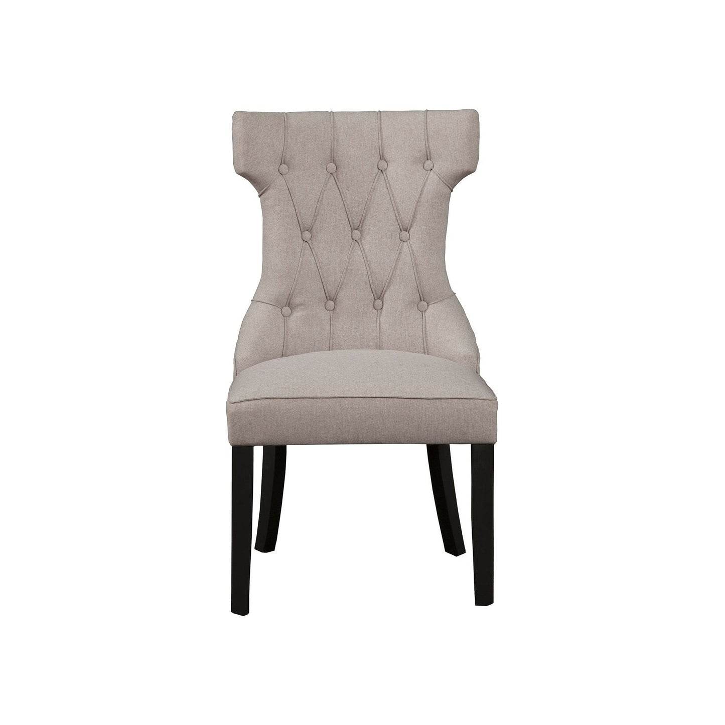 Manchester Upholstered Side Chairs, Light Grey/Black - Alpine Furniture