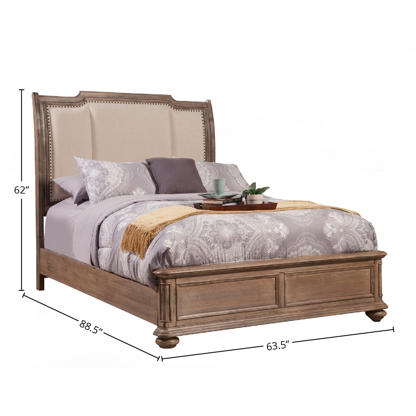Melbourne Bed, French Truffle - Alpine Furniture