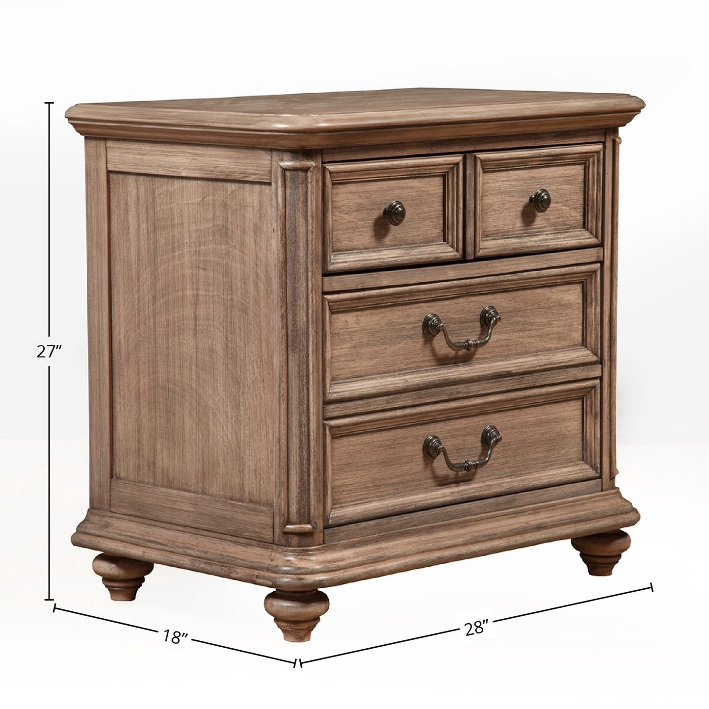 Melbourne Nightstand, French Truffle - Alpine Furniture